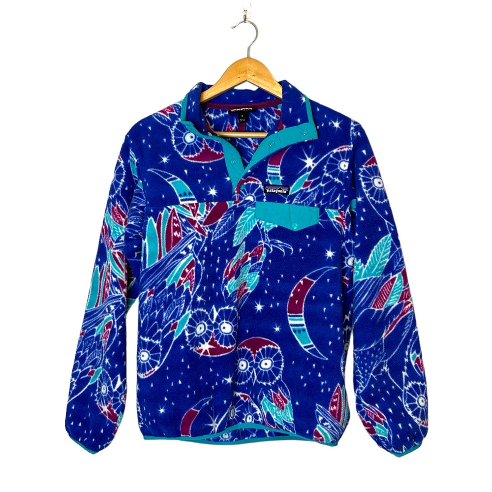 Blue Owl Patterned Women's Sweater